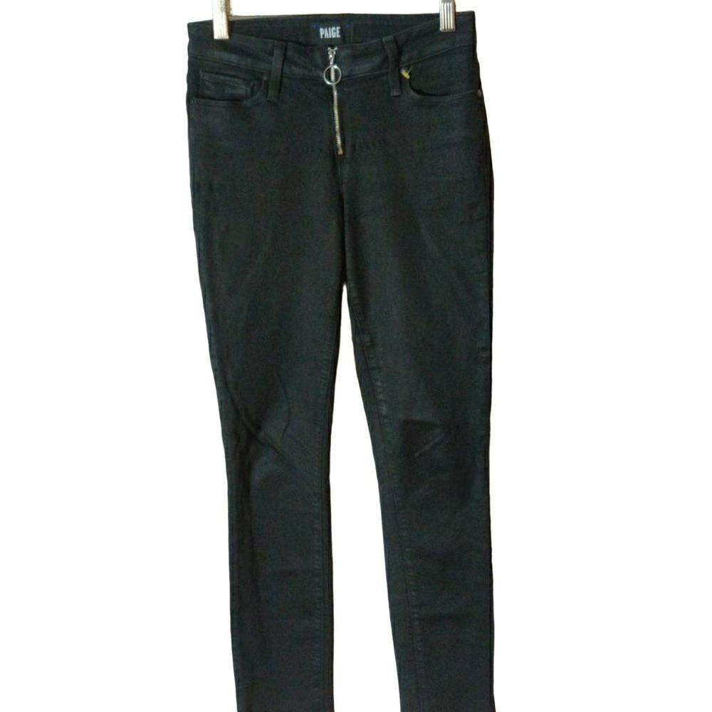 Size 24 Black Hoxton Ankle Peg Skinny Jeans - Paige